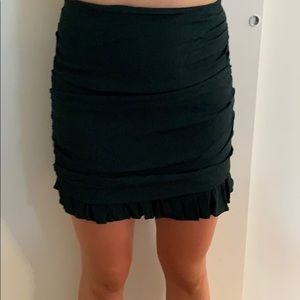 Urban Outfitters Green High Waste Ruffle Skirt